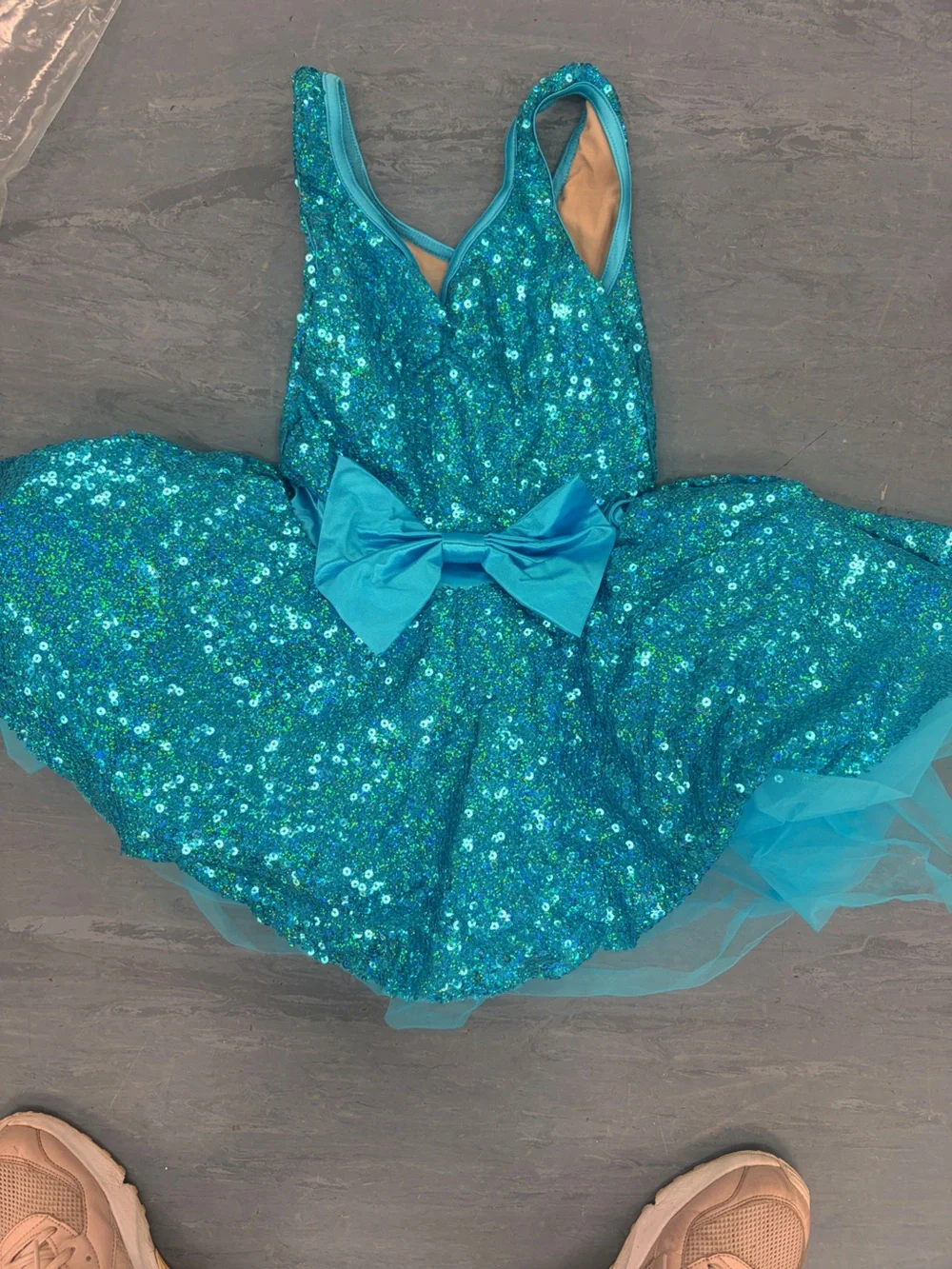 Weissman Teal Sequin Dance Costume